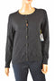CeCe by Cynthia Steffe Women Button-Down Long Sleev Black Cardigan Sweater Top M