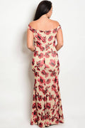 Women's Plus size allover floral print maxi dress - evorr.com