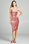 Women's Plus size sleeveless bodycon ice velvet midi dress - evorr.com