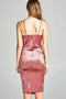 Women's Plus size sleeveless bodycon ice velvet midi dress - evorr.com