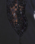 Women's Round Neck Stretch Fashion Bandage Dress with Stylish Back Black - evorr.com