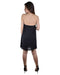 Women's Solid Metallic Chain Detailing Halter Neck Skater Dress - evorr.com
