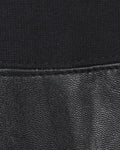 Women's Sleeveless PU Leather Scoop-Neck Stretch Mini Fashion Dress Black - evorr.com