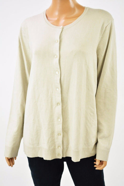 $69 Charter Club Womens Blue Long Sleeve Button Front Knit Cardigan Shrug Top XL