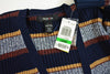 Style&Co Women's Open Front Blue Striped Ribbed Knit Duster Cardigan Shrug Top L - evorr.com