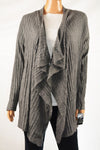 INC Concepts Womens Long-Slv Gray Draped Open-Front Ribbed Cardigan Shrug Top XL