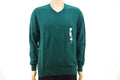 John Ashford Men's Long-Sleeves Green Striped-Texture Cotton V-Neck Sweater XL - evorr.com