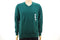 John Ashford Men's Long-Sleeves Green Striped-Texture Cotton V-Neck Sweater XL - evorr.com