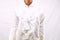 Lauren Ralph Lauren Women Long-Sleeve White Ruffled Button-Up Tunic Shirt Top XL