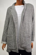 Style&Co Women's Shawl Collar Long Sleeve Black Open-Front Terry Blazer Jacket L - evorr.com