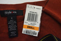 New Style&Co Women's Orange Long Sleeve Ribbed Hem Boat Neck Sweater Top Size S - evorr.com