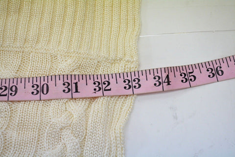 New Lauren Ralph Lauren Women's Ivory Cable Knit Open Front Cardigan Shrug Top L