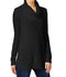 Michael Kors Women's Long-Sleeve Black Side-Slit Cowl Neck Knitted Sweater Top S