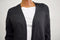 Karen Scott Womens Open-Front 3/4 Sleeve Gray Rib Trim Knit Cardigan Shrug Top S