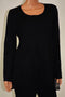 New Style&Co Women's Scoop Neck Long Sleeves Black Crochet Knitted Sweater Top L - evorr.com