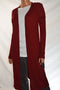 INC International Concepts Women Red Open-Front Rib-Knit Duster Cardigan Shrug M