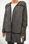Charter Club Women Metallic Black Open Front Tweed Knit Cardigan Sweater Plus 3X