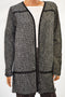 Charter Club Women Metallic Black Open Front Tweed Knit Cardigan Sweater Plus 3X
