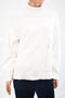 Karen Scott Women Turtle Neck Long Slv Cotton White Rib Trim Knit Sweater Top XL