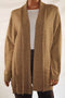 Karen Scott Women's Cotton Beige Draped Open Front Knit Cardigan Shrug Plus 1X
