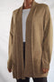 Karen Scott Women's Cotton Beige Draped Open Front Knit Cardigan Shrug Plus 1X