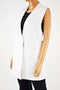 New Alfani Women's Sleeveless White Snap Button Vest Cardigan Shrug Top Size 12