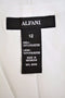 New Alfani Women's Sleeveless White Snap Button Vest Cardigan Shrug Top Size 12