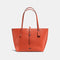 $295 NEW COACH Women's Market Leather Medium Tote Shoulder Bag Antique Orange