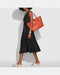 $295 NEW COACH Women's Market Leather Medium Tote Shoulder Bag Antique Orange