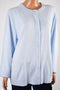 New Karen Scott Womens Long Sleeves Acrylic Blue Button Down Cardigan Shrug XXL