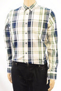 New American Rag Cie Men's Long-Sleeves Button Front Beige Plaid Dress Shirt M - evorr.com