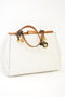 $298 NEW Michael Kors Women's Signature Cynthia Convertible Satchel Tote Bag