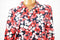 New Tommy Hilfiger Women's Red Floral Printed Roll-Tab Button Down Shirt Top S - evorr.com