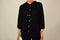 New Style&Co Women's 3/4 Sleeves Black Button Front Hooded Cardigan Shrug Top S - evorr.com