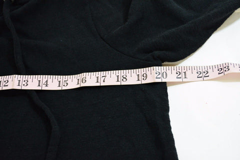 New Style&Co Women's 3/4 Sleeves Black Button Front Hooded Cardigan Shrug Top S - evorr.com