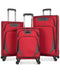 $720 Kenneth Cole Reaction Going Places 3 Piece Spinner Suitcase Luggage Set Red