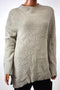 New Style&Co Women's Mock Neck Bell Sleeves Beige Textured Knitted Sweater Top M - evorr.com