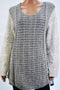 $69 Style&Co. Women's Long Sleeve Beige Color Block Marled Knit Sweater Plus 3X