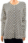 Charter Club Womens Beige Diamond-Print Button-Down Cardigan Sweater Top Plus 3X