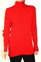 Style&Co Women's Turtle Neck Red Buttoned-Cuff Ribbed Knit Tunic Sweater Top XL - evorr.com