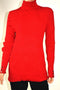 Style&Co Women's Turtle Neck Red Buttoned-Cuff Ribbed Knit Tunic Sweater Top XL - evorr.com