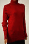 Style&Co Women's Turtle Neck Red Buttoned-Cuff Ribbed Knit Tunic Sweater Top XL - evorr.com