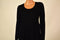 New Style&Co Women's Scoop Neck Long Sleeve Black Knit Hi-Lo Sweater Top M - evorr.com