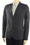 Kenneth Cole Reaction Mens Long Sleeve Black  2-Button Military Blazer Jacket L