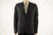 Kenneth Cole Reaction Mens Long Sleeve Black  2-Button Military Blazer Jacket L