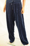 $99 New Calvin Klein Women's Navy Velour Pull-On Drawstring Casual Pants Plus 3X - evorr.com