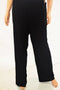 $79 Alfani Women's Stretch Black Pull On  Wide-Leg Velvet Casual Pants Plus 1X