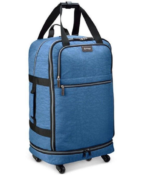 $160 Biaggi Zipsak 27'' Microfold Spinner Suitcase Luggage Winter Blue