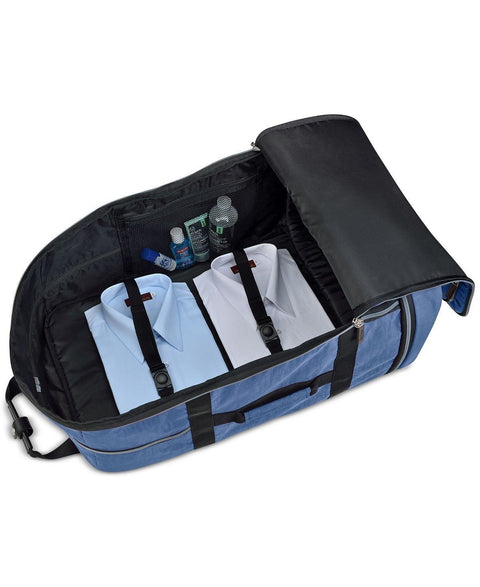 $160 Biaggi Zipsak 27'' Microfold Spinner Suitcase Luggage Winter Blue