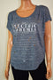 William Rast Women Scoop Nk Gray Embellished Graphic Hi-Low T-Shirt Blouse Top L - evorr.com